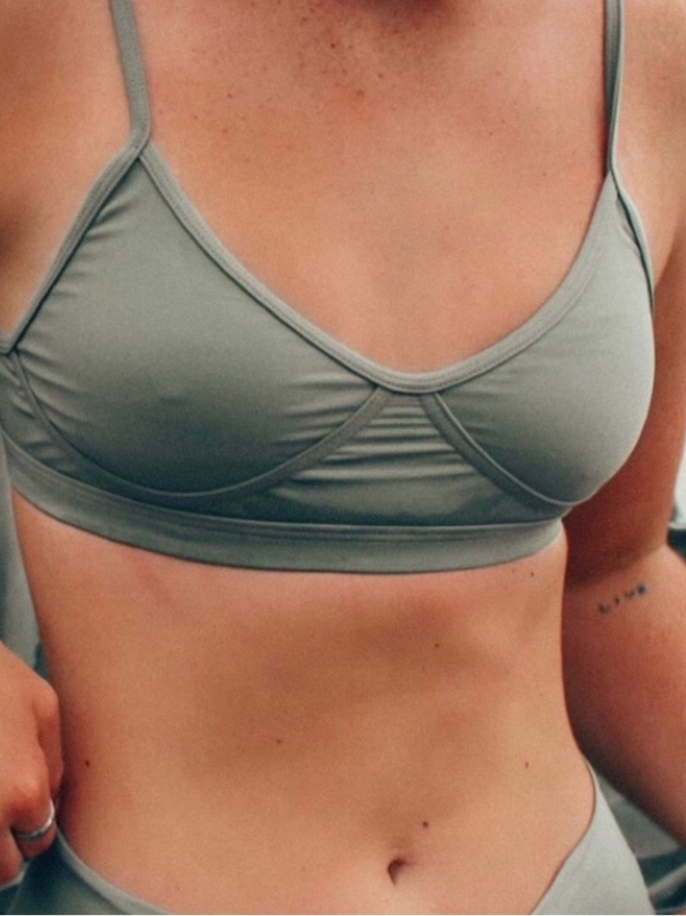 Gnash Swim size 6 Sage Green Tear Drop Bikini Top